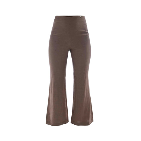 Pantalone Donna cropped lino e viscosa Biscotto KOCCA- Francavilla Moda